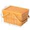 Vintiquewise Woodchip Picnic Storage Basket with Cover and Movable Handles, Small QI004013.S - alternate 2